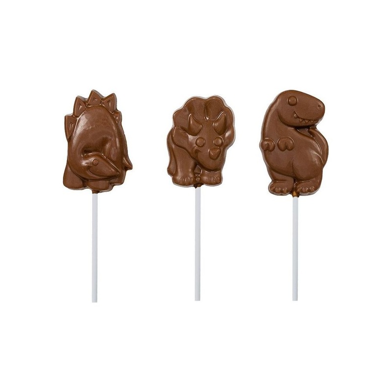 Cocoba Milk Chocolate Dinosaur Lollipops