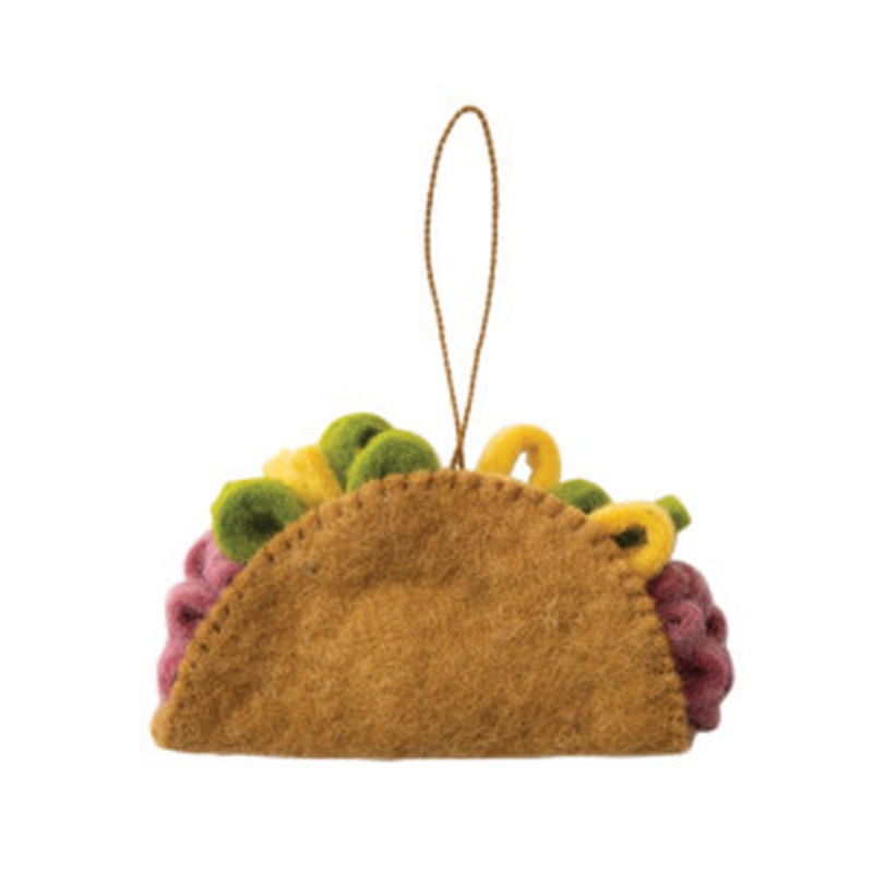 Felted Taco Ornament