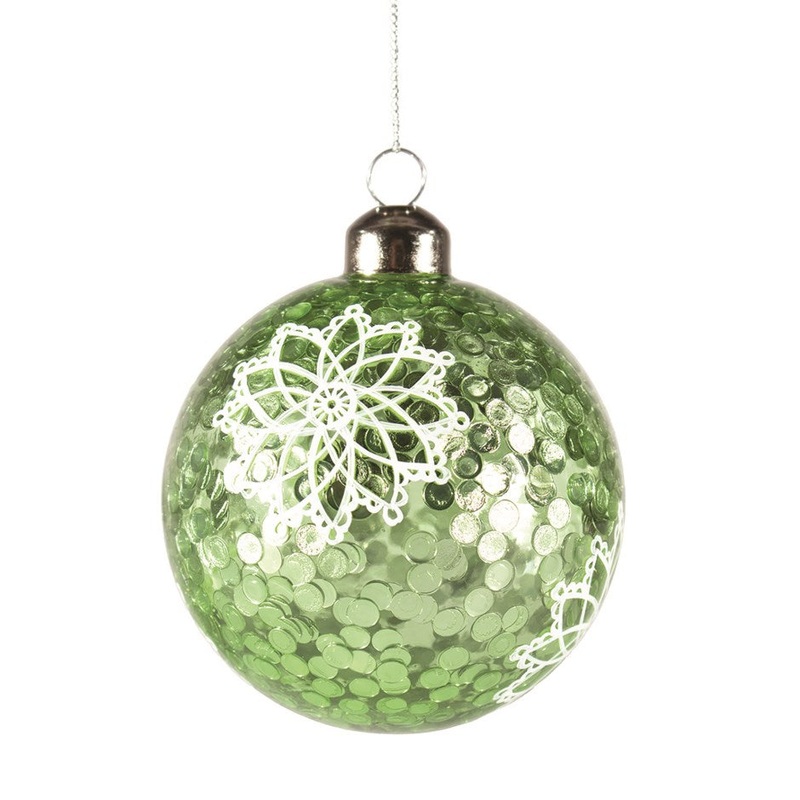 Glitter Snowflake Christmas Ball