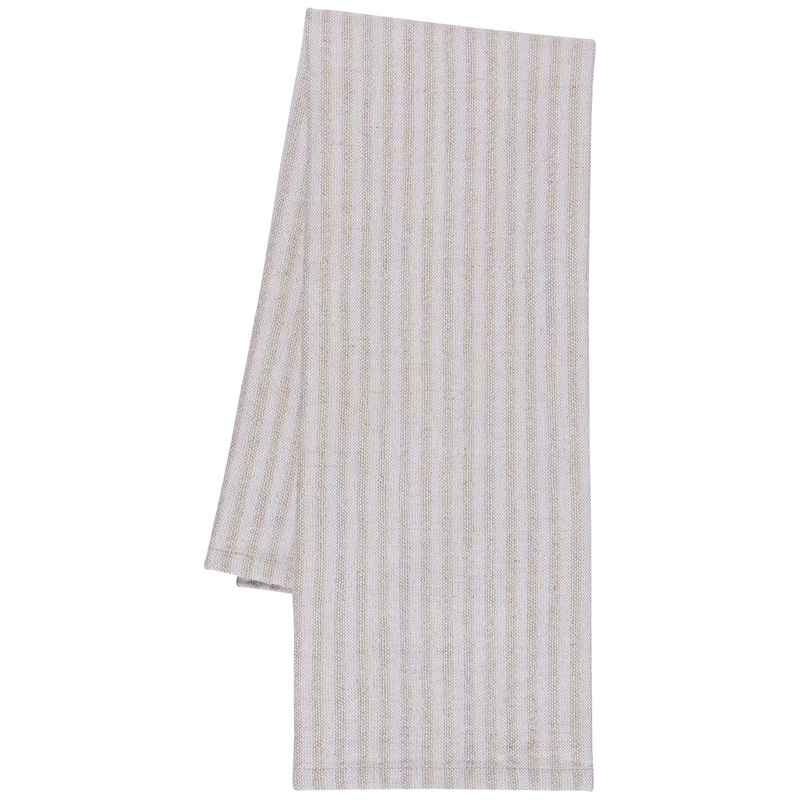 Linen Stripe Tea Towel - Grey