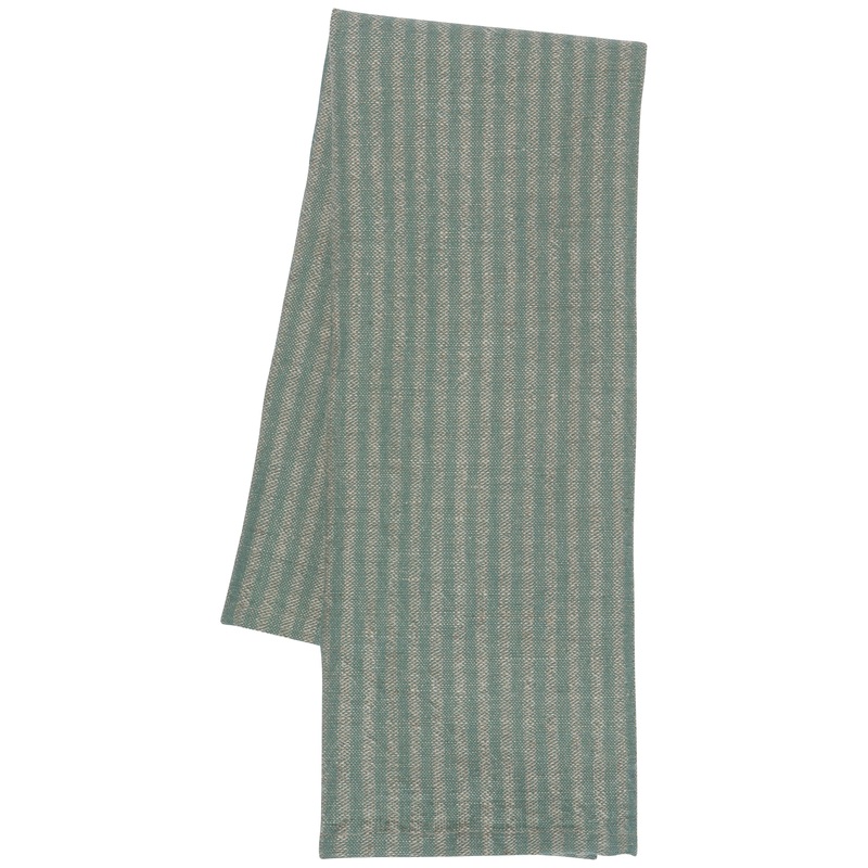 Linen Stripe Tea Towel - Jade