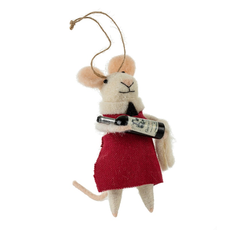 Monsieur Sommalier Mouse Ornament