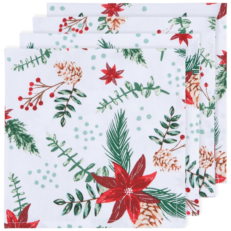 Napkin Set - Poinsettia