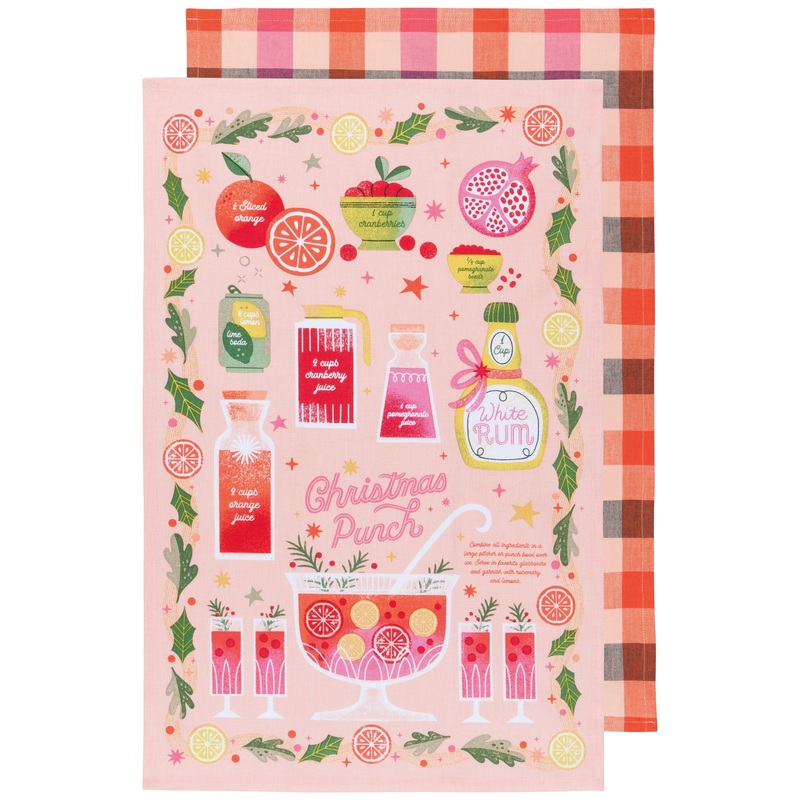 Tea Towel Set -  Xmas Punch