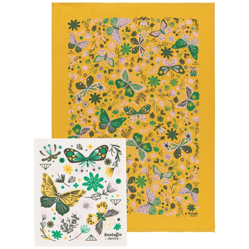 Tea Towel & Swedish DC Set - Floral