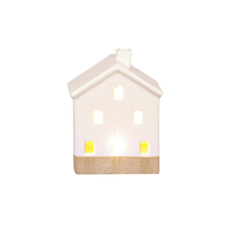 White Ceramic LED House