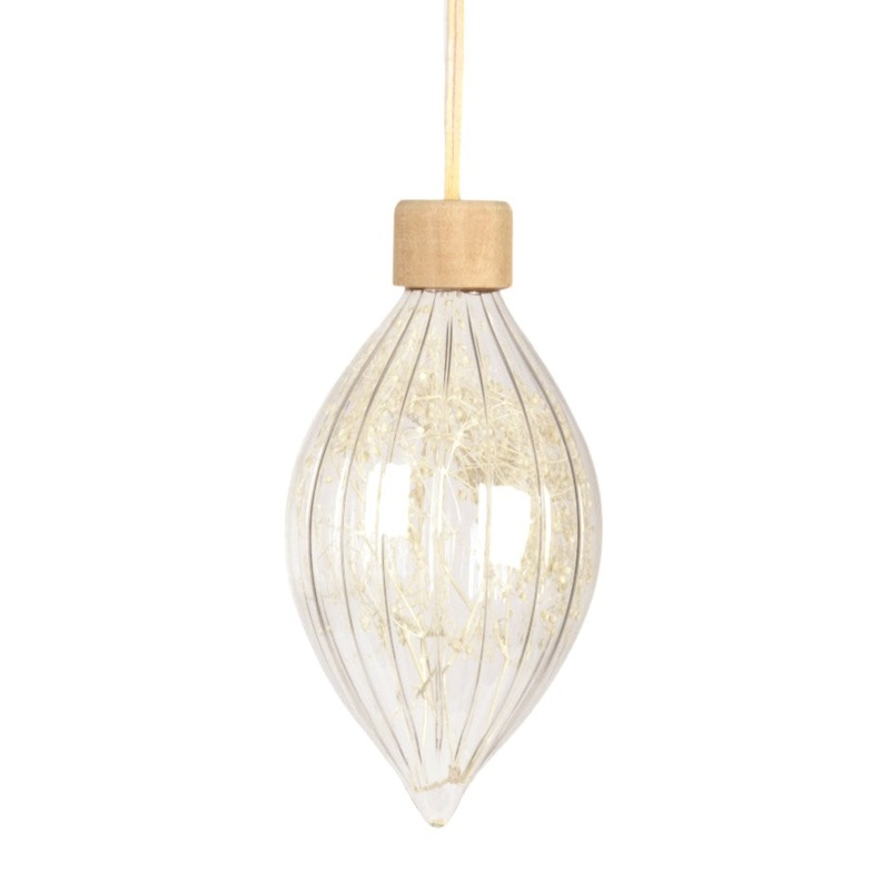 Wooden Drop Ornament