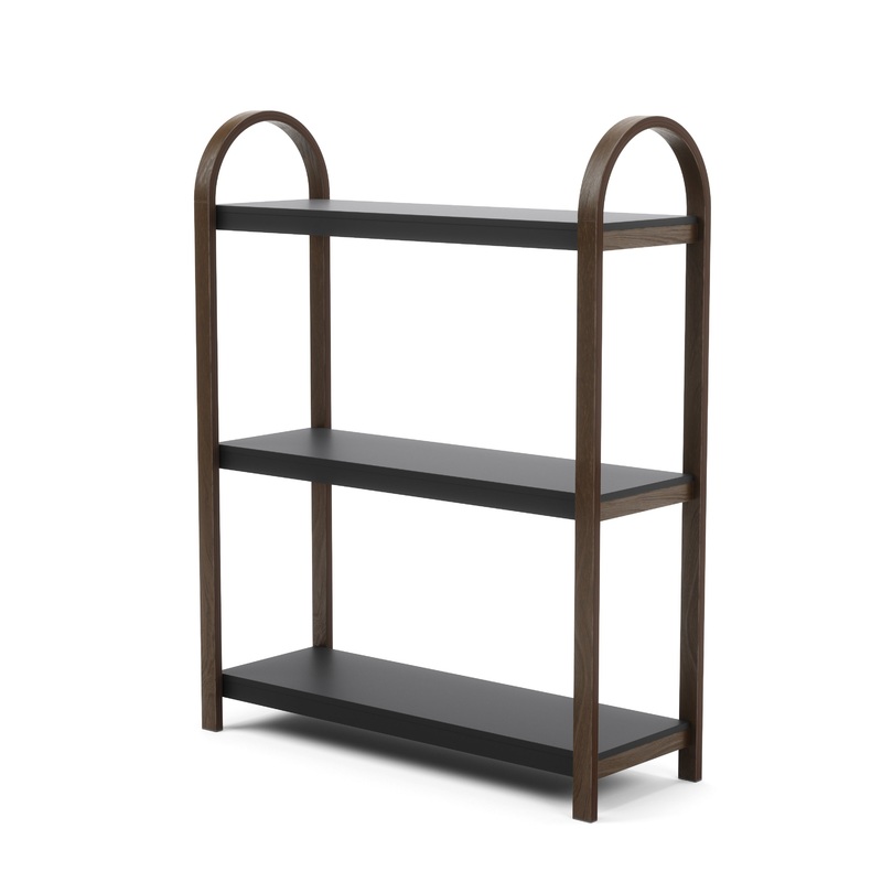Bellwood 3-tier Freestanding Shelf - Black/Walnut