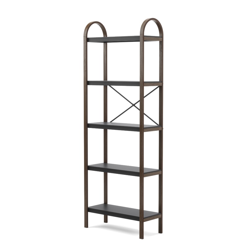Bellwood Free Standing Shelf - Black/Walnut