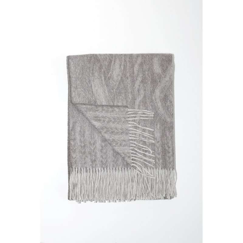 Entwine Stone & Light Grey Alpaca Throw