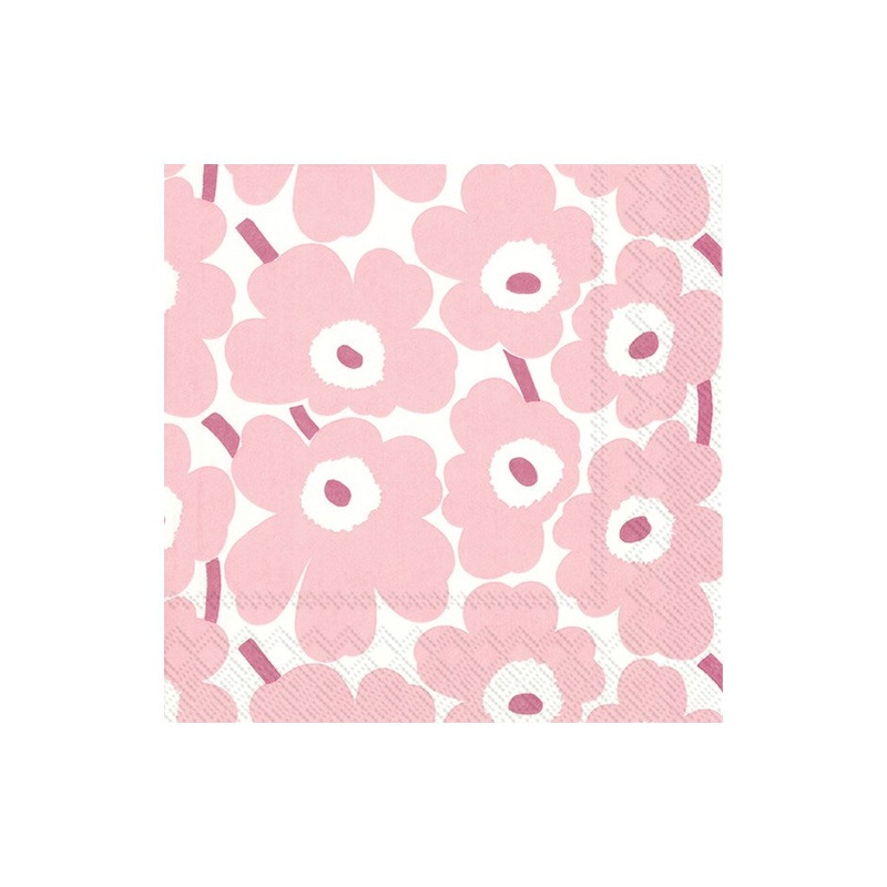 Mini Unikko Rose Paper Napkins - Lunch