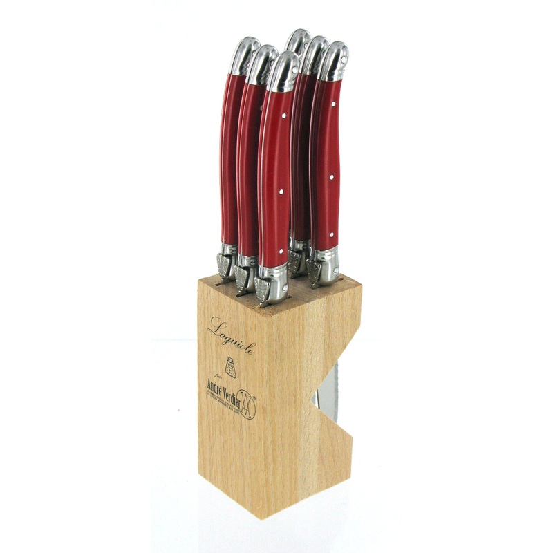 Red Laguiole Steak Knife Set