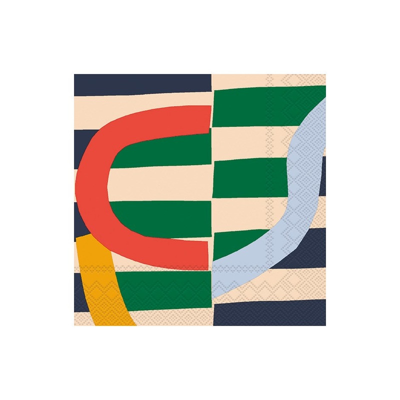 Siirto Green Paper Napkins - Lunch