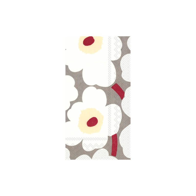 Unikko Grey Paper Napkins - Buffet / Dinner