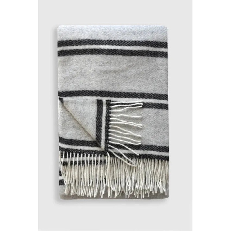Uxbridge Wool Throw - Grey & Anthracite