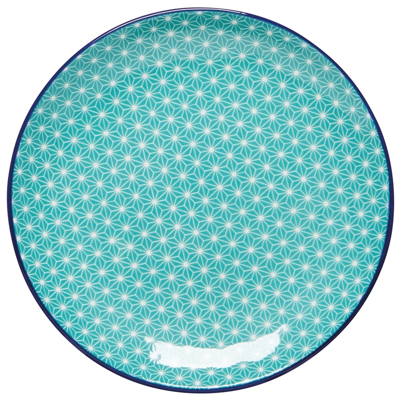 Appetizer Plate - Aqua Stars