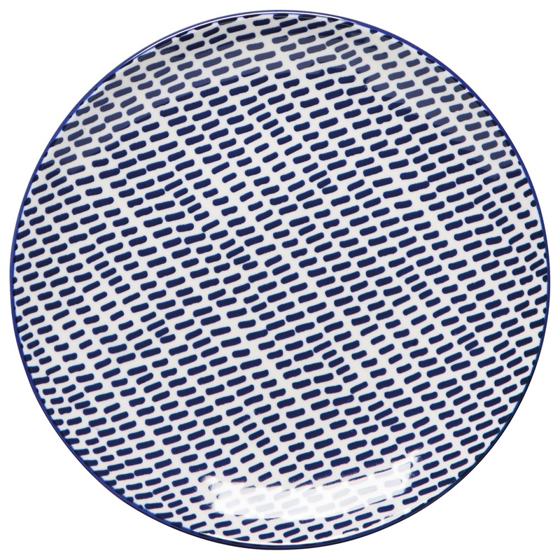 Appetizer Plate - Blue Dash