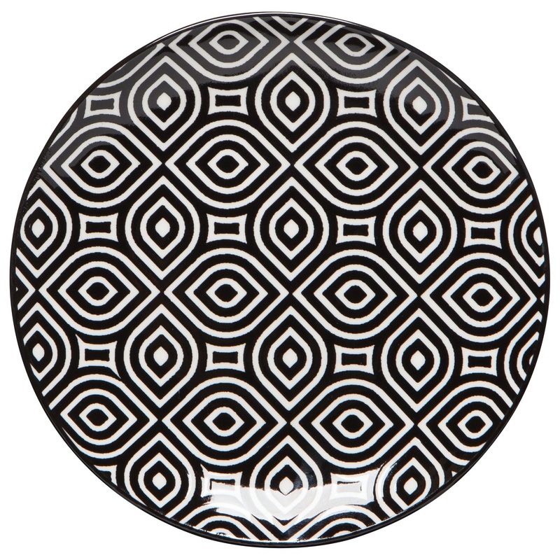Appetizer Plate - White Geo