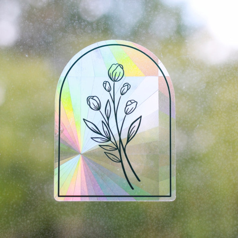 Arch + Tulips Sun Catcher