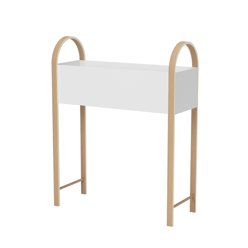 Bellwood Storage/Planter - White/Natural