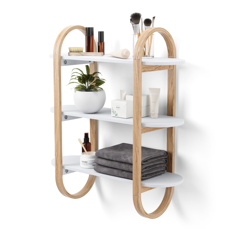 Bellwood Wall Shelf - White/Natural