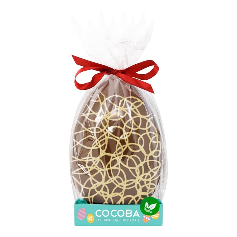 Cocoba White Drizzle Chocolate Easter Egg - Vegan