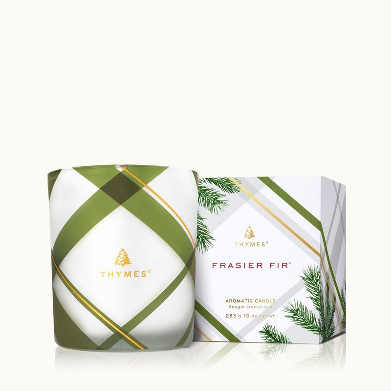 Frasier Fir Medium Frosted Plaid  Candle