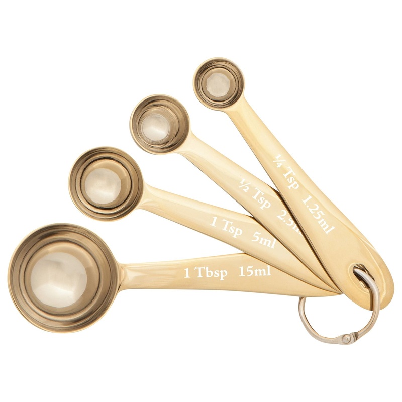 Gold Measuring Spoons Set