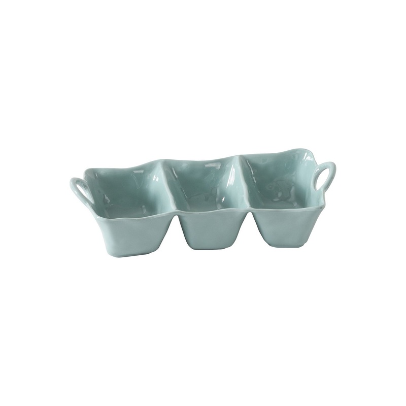 Aqua 3-Section Serving Bowl