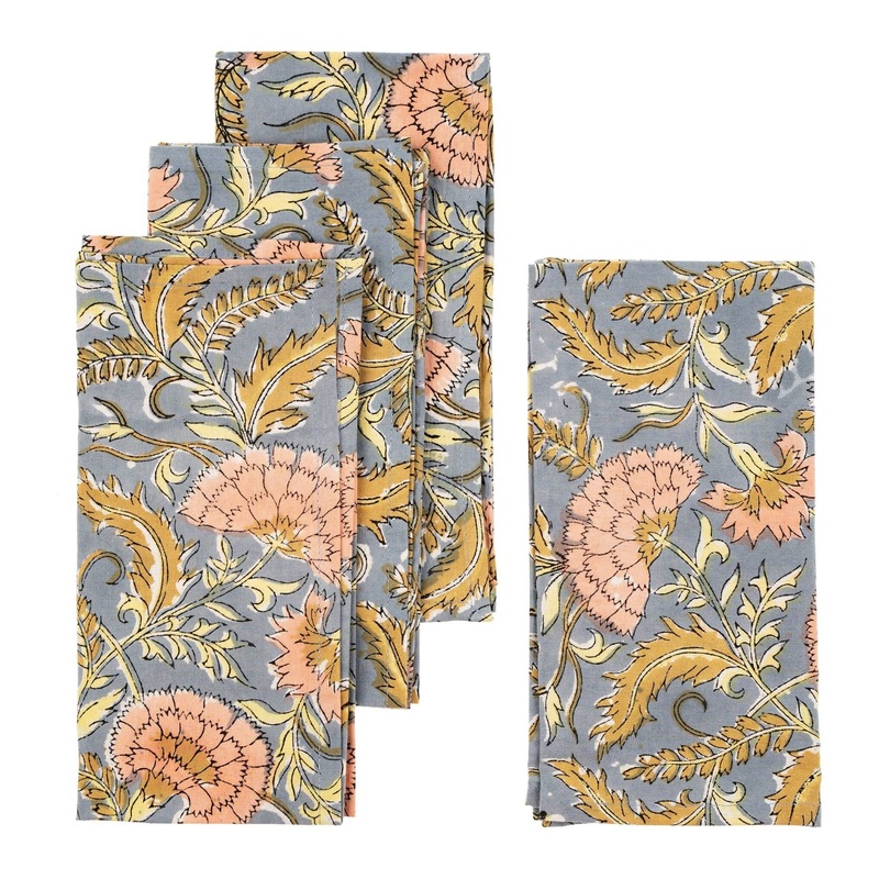Curacao Block Print Napkins S/4