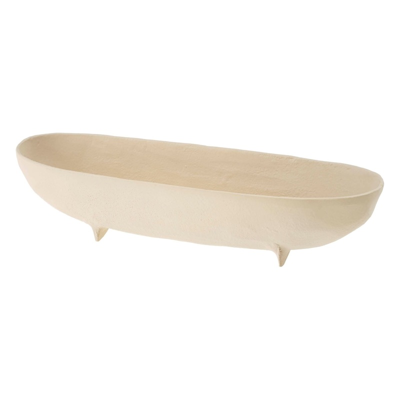 Ivory Rockform Footed Dish