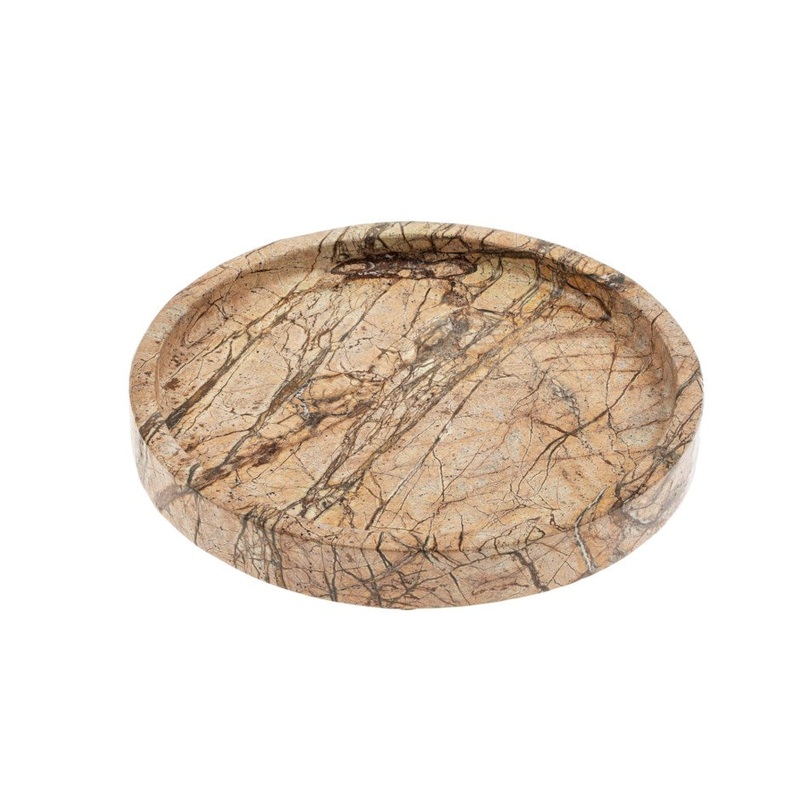 Round Rainforest Marble Tray