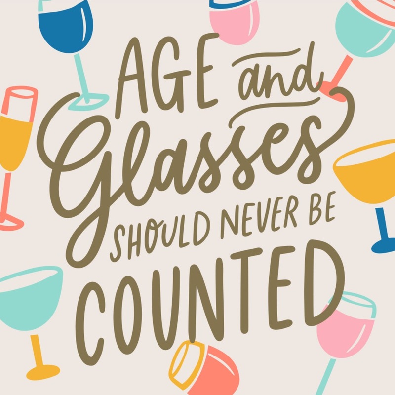 Cocktail Napkins - Age & Glasses