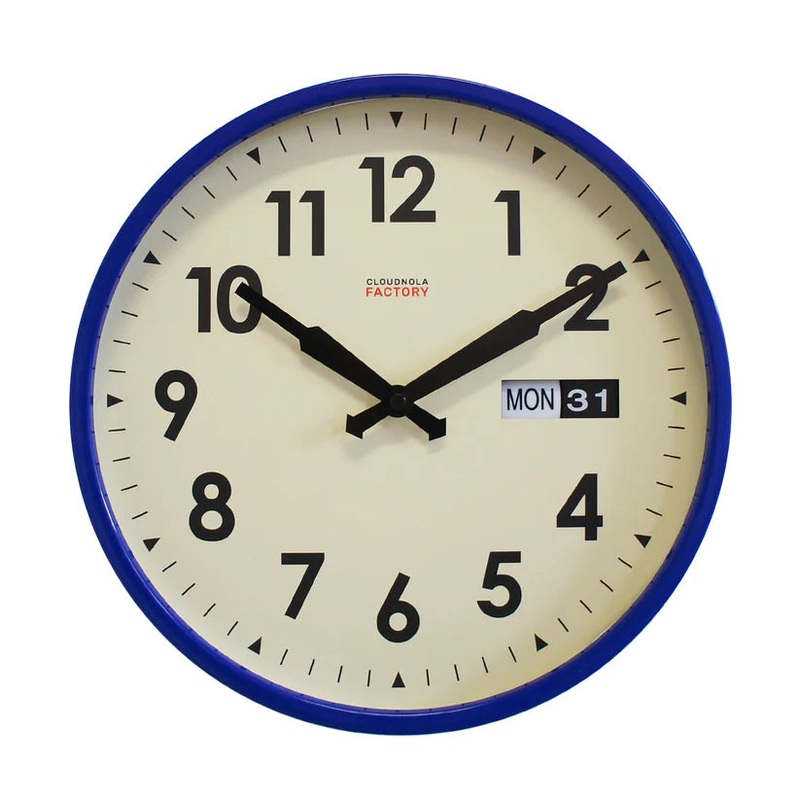 Factory Date Clock - Blue