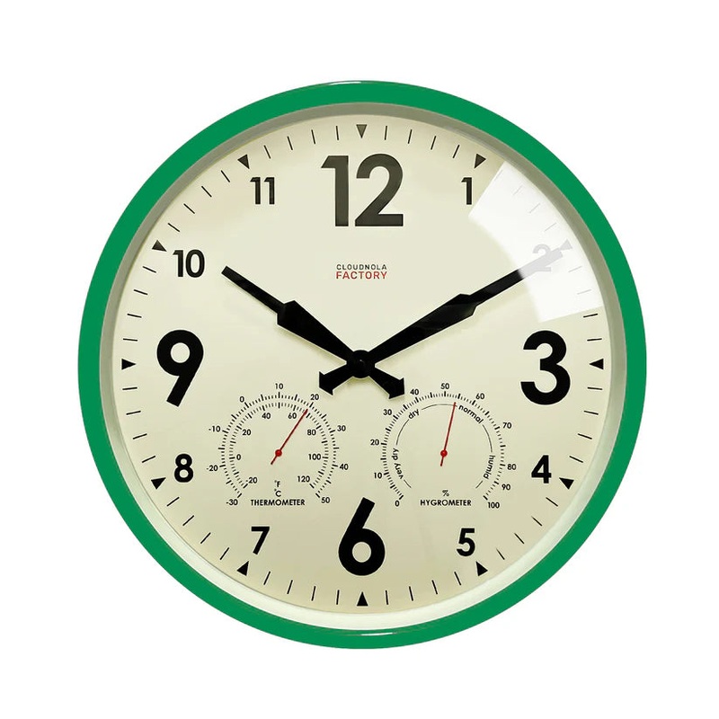 Factory Indoor/ Outdoor Clock - Green
