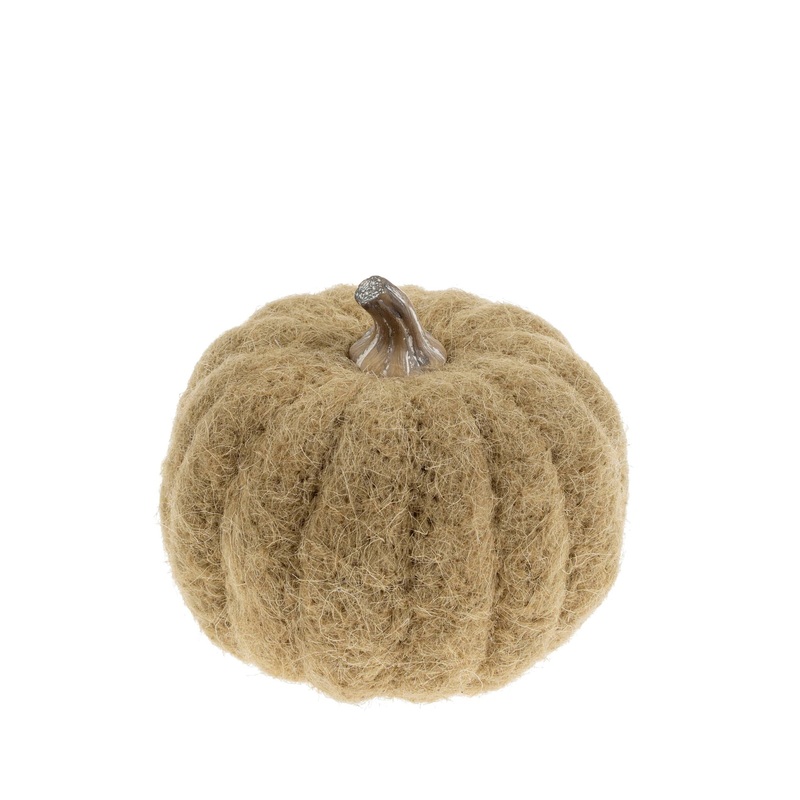 Medium Moss Felt Pumpkin