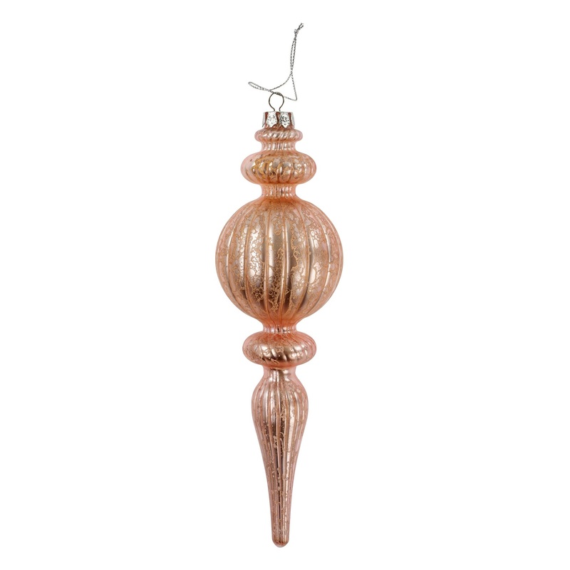 Pink Noel Spindle Ornament