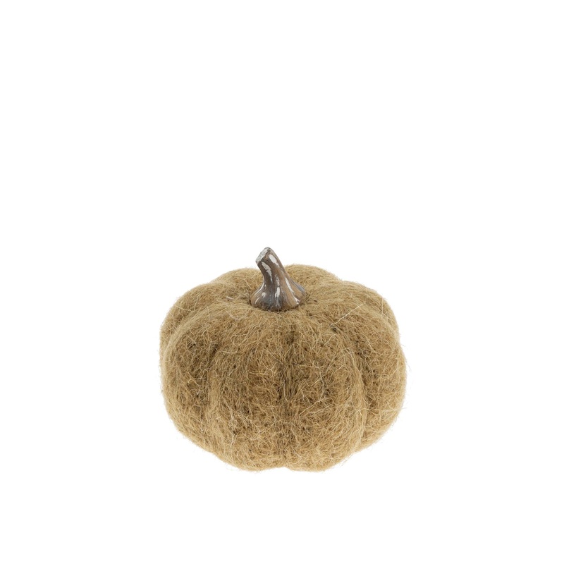 Small Moss Felt Pumpkin