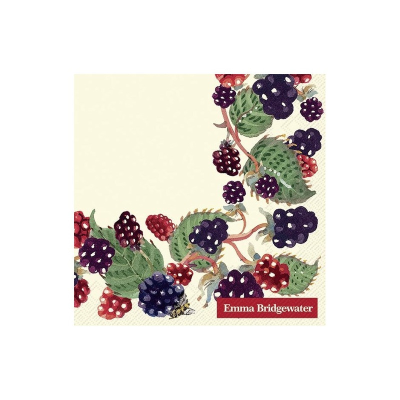 Blackberries Paper Napkins - Cocktail
