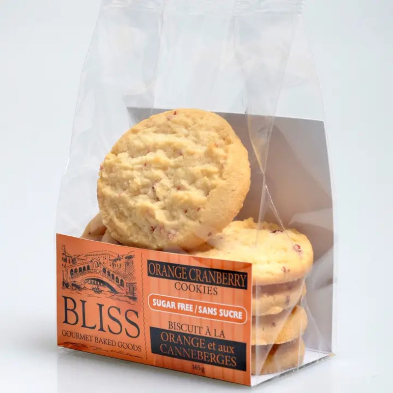 Bliss Sugar Free Orange Cranberry Cookies