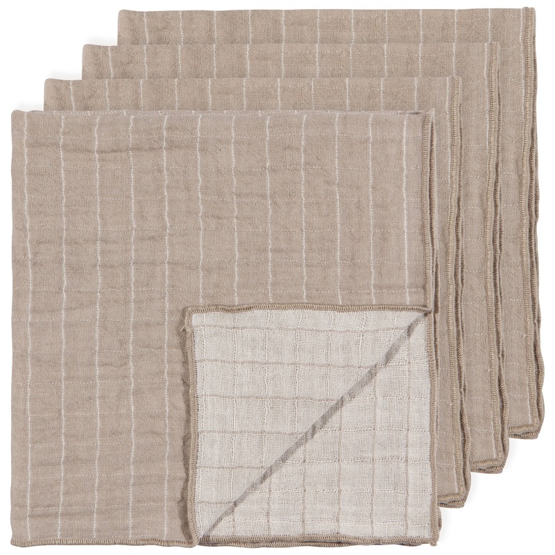 Double Weave Napkin Set - Dove Grey