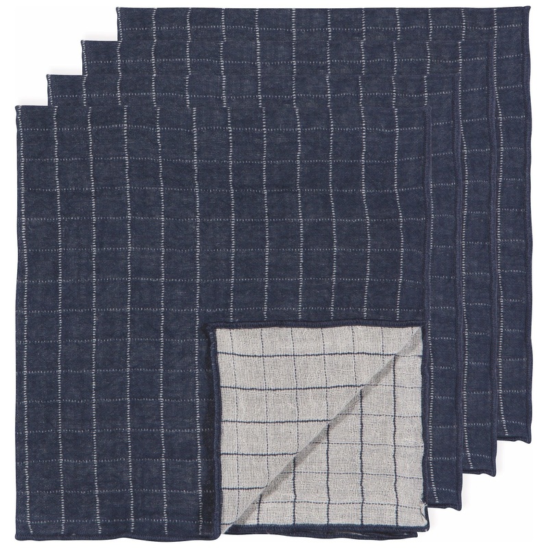 Double Weave Napkin Set - Midnight