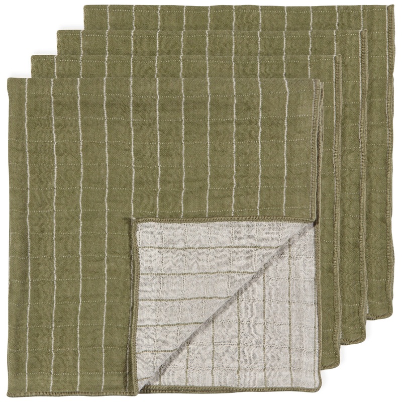 Double Weave Napkin Set - Olive Branch