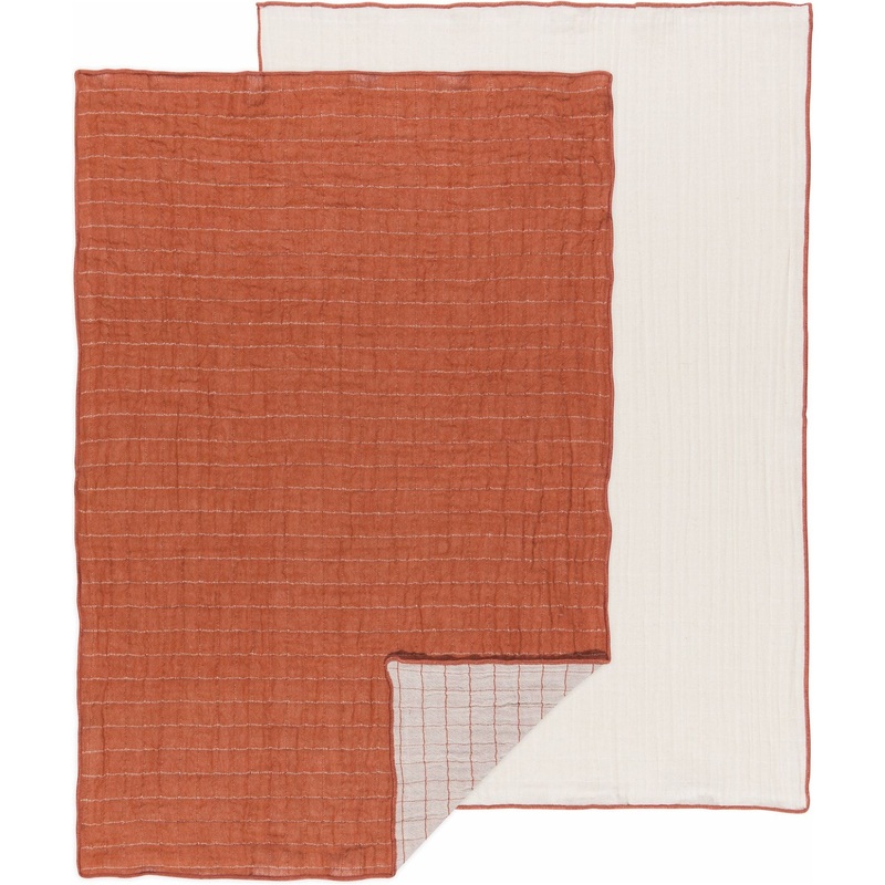 Double Weave Tea Towel Set - Cinnamon