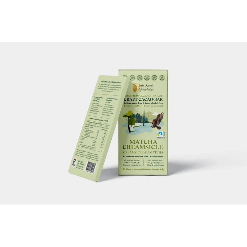 GOOD Chocolatier Matcha Creamsicle Bar