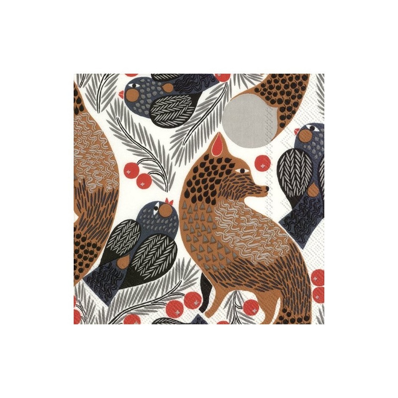 Ketun White Paper Napkins - Lunch