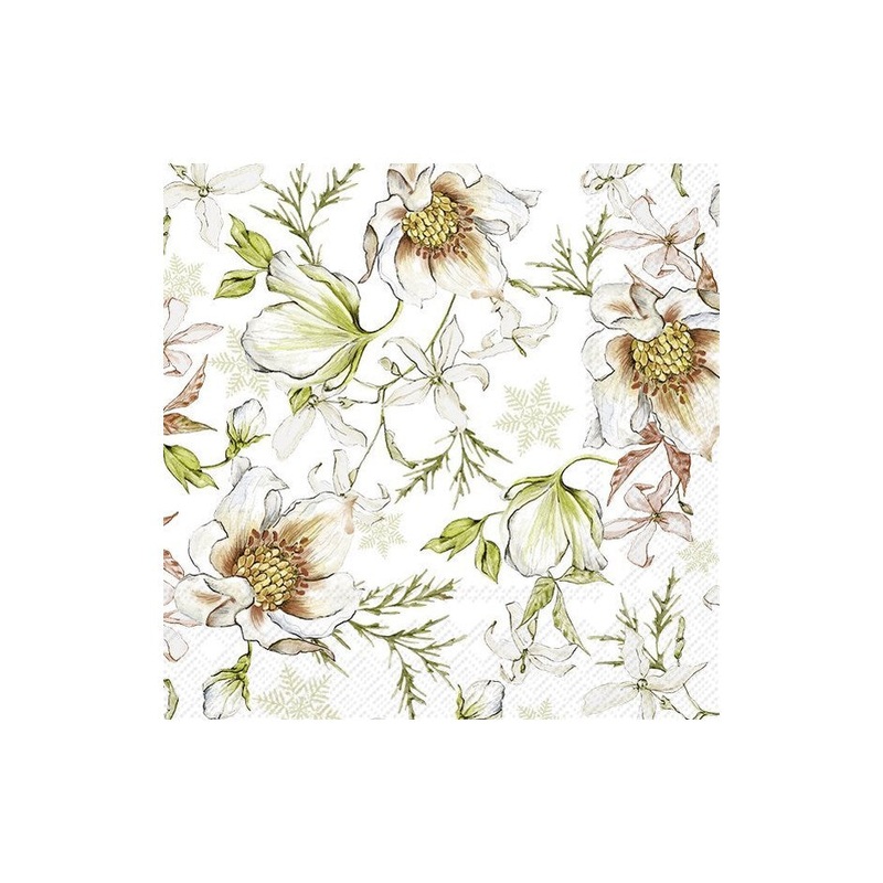 Linnea White Paper Napkins - Cocktail