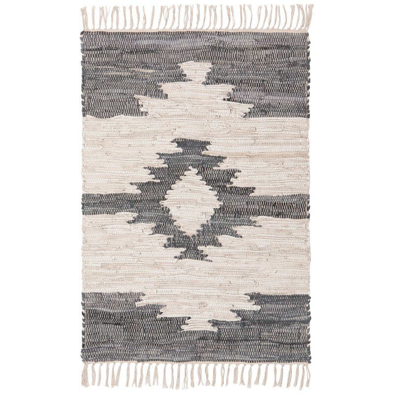 Step Leather Chindi Rug 2' x 3'