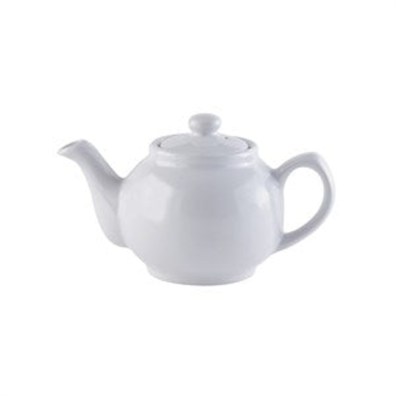 White 2 Cup Teapot