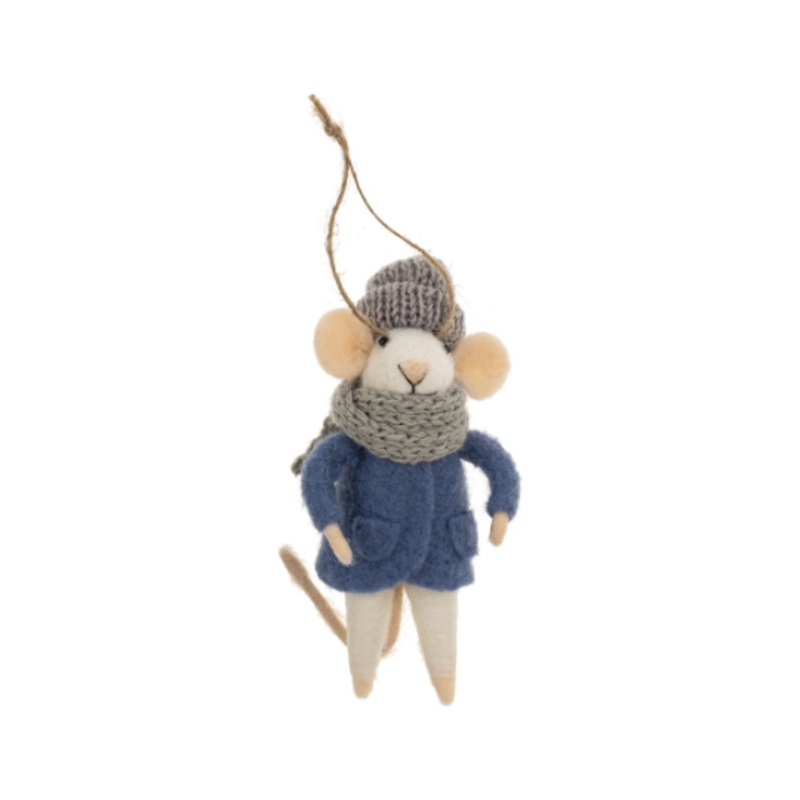Cozy Cora Mouse Ornament